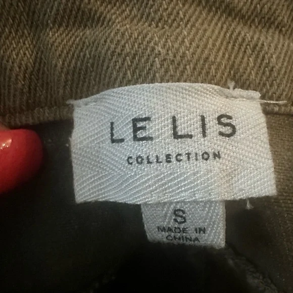 LE LIS Women’s Small Two-Tone Denim Straight Leg Pants - Picture 5 of 7